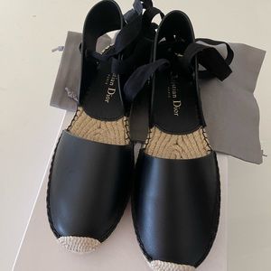 Brand new Dior espadrille lace up sandals